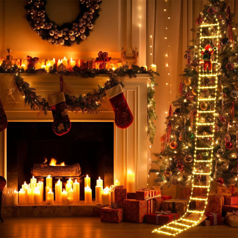 Escada Iluminada com Papai Noel - 3m - Natal PL